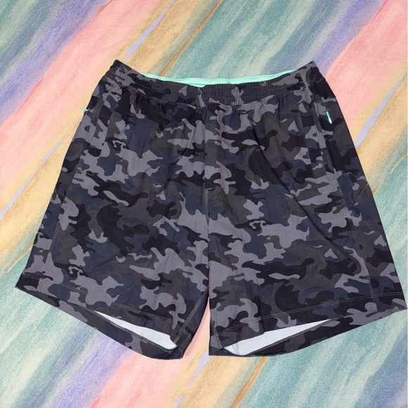 Birddogs Shorts Boomstick Lined Pockets Active Gym Gray Camo size 2XL - Picture 2 of 7